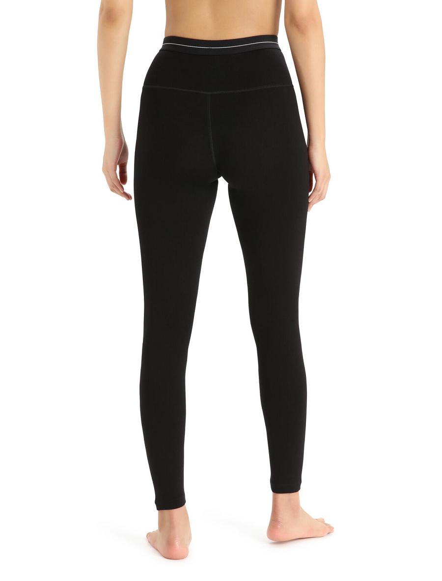 Icebreaker Merino 260 Tech High Rise Női Leggings Fekete | HU 1533JPQJ